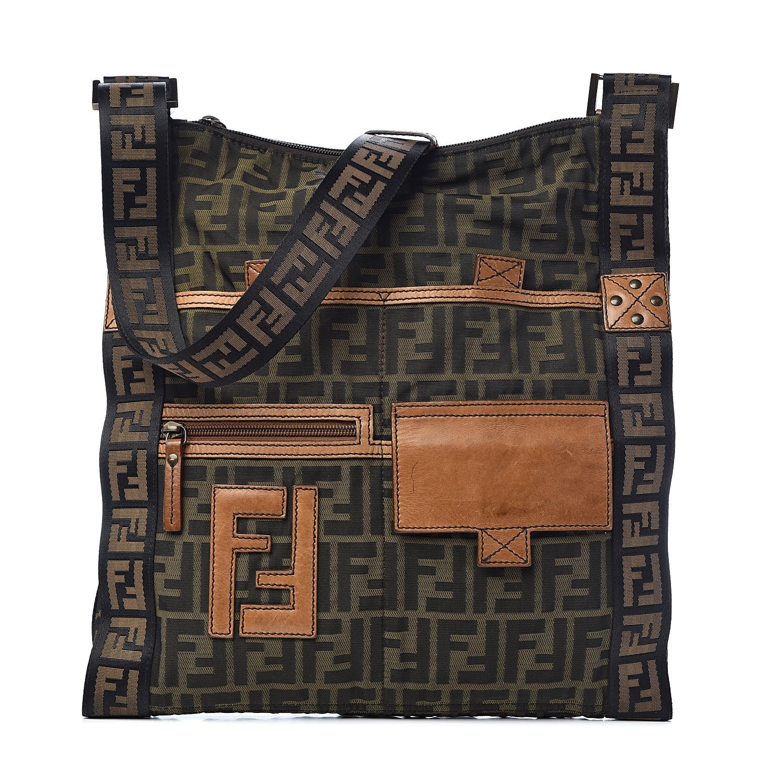 Fendi Zucca Shoulder Bag Tobacco 1 of 15
