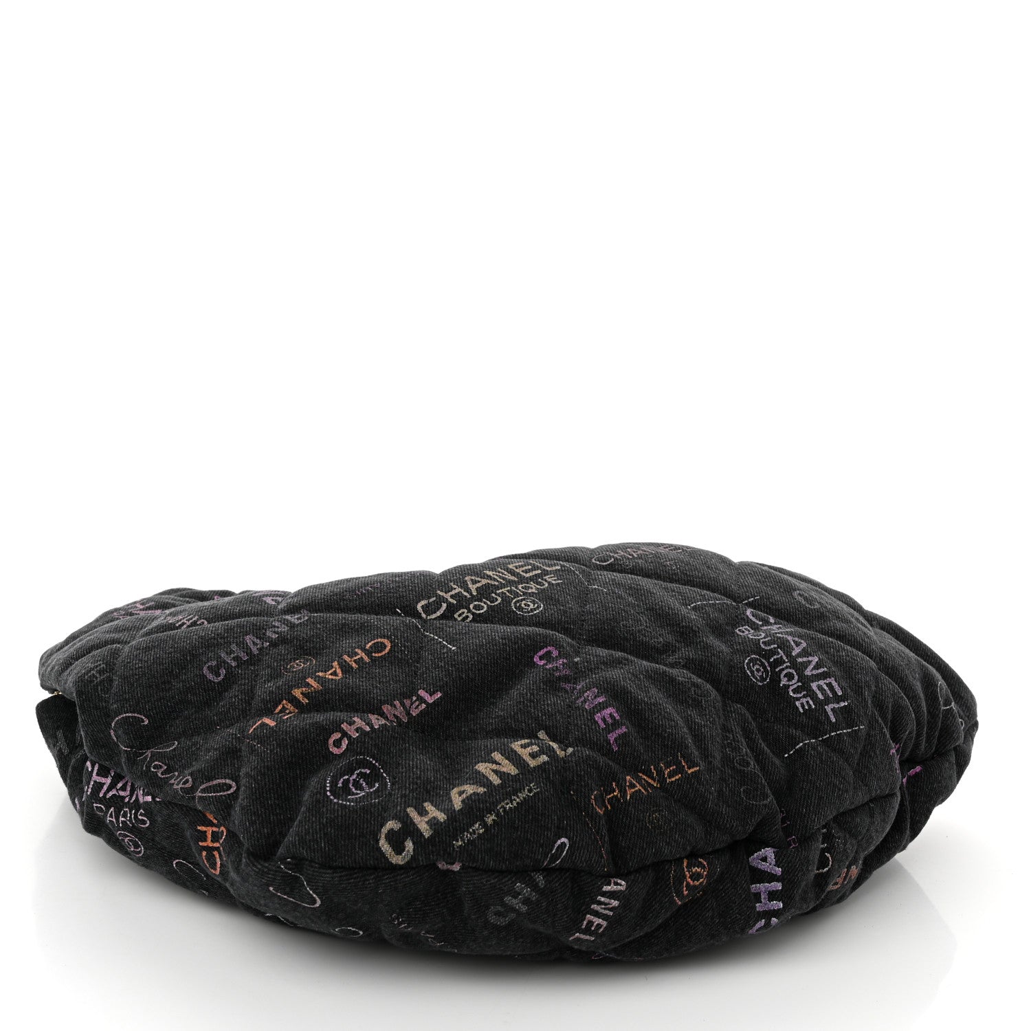 Chanel Denim Quilted Denim Mood Hobo Black Multicolor 4 of 10