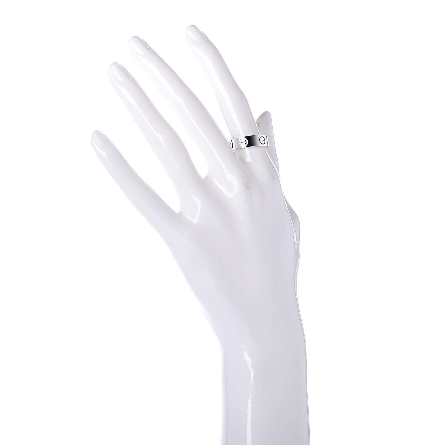 Cartier 18K White Gold 5.5mm LOVE Ring 51 5.75 2 of 4