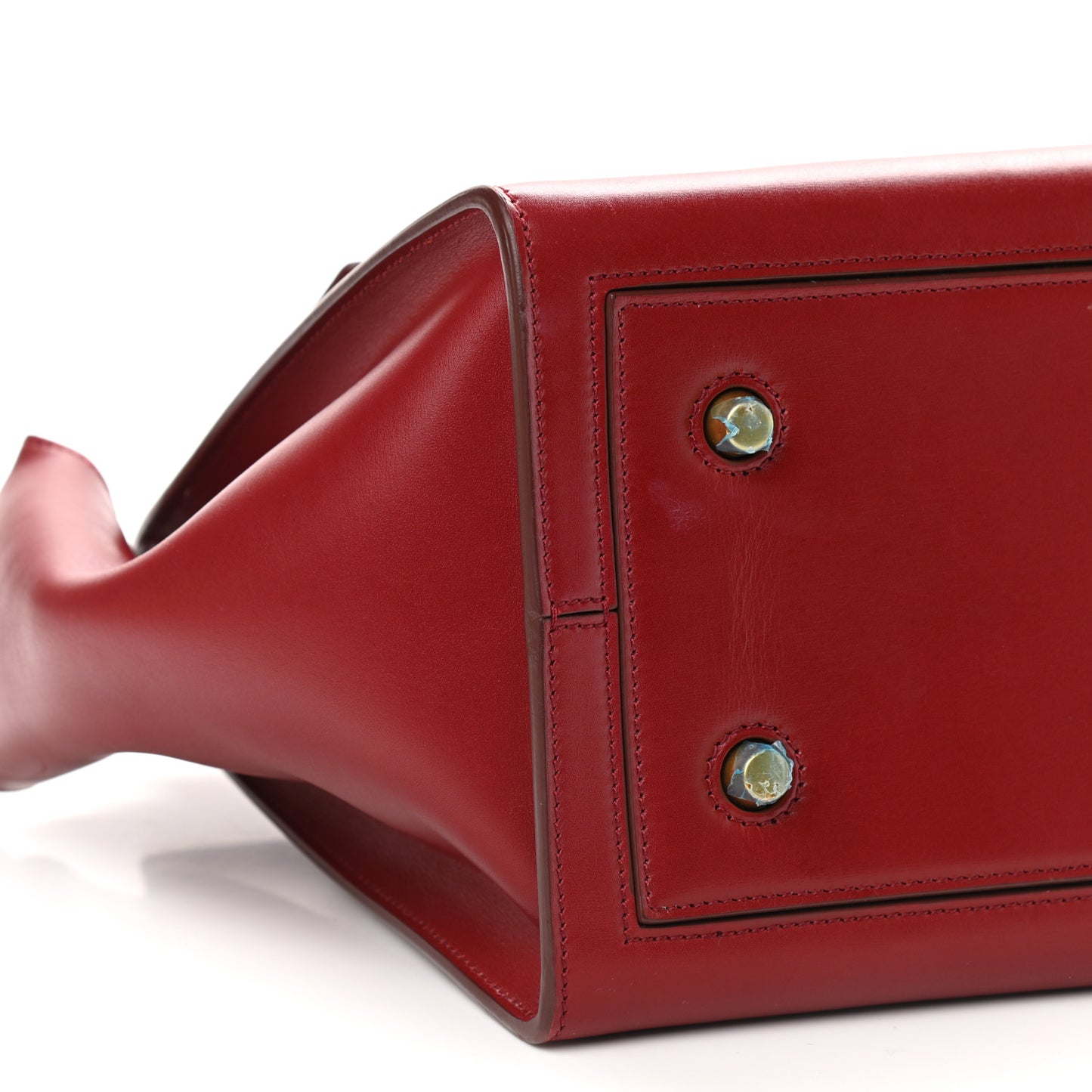 Smooth Calfskin Small Tie Knot Tote Red