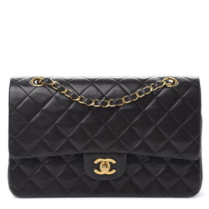 Chanel Lambskin Quilted Medium Double Flap Black 1 of 10
