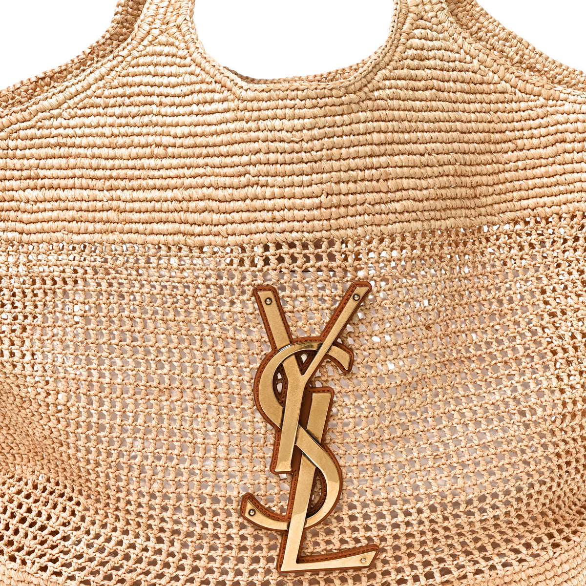 Saint Laurent Raffia Icare Shopping Tote Natural 9 of 11