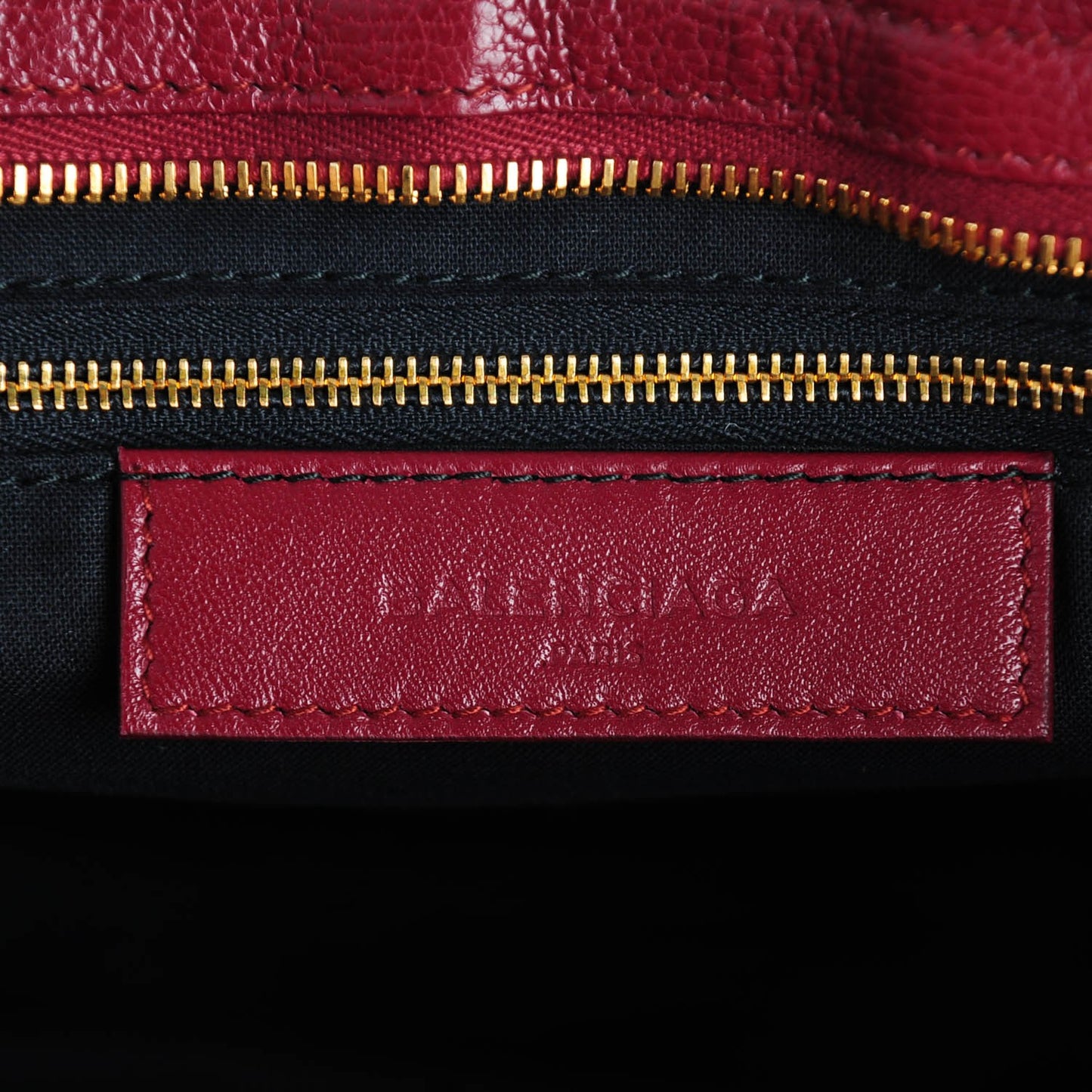 Shiny Goatskin Gold Metallic Edge Hardware City Rouge Brique Rouge Grenade