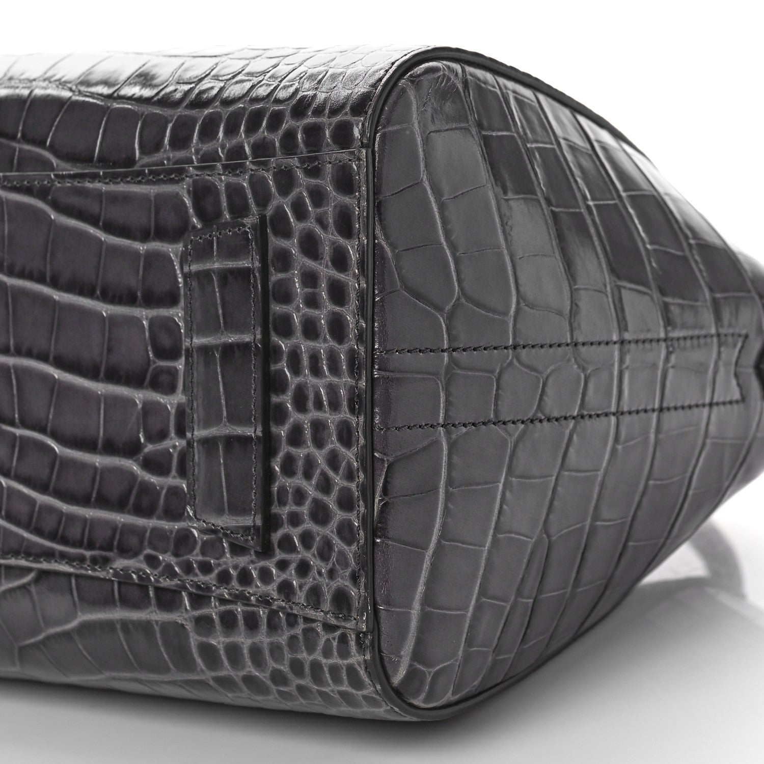 Givenchy Calfskin Crocodile Embossed Small Antigona Storm Grey 7 of 8