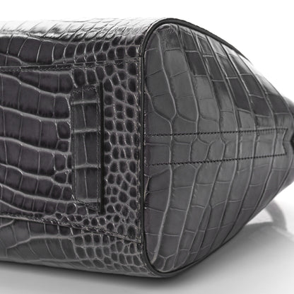Givenchy Calfskin Crocodile Embossed Small Antigona Storm Grey 7 of 8