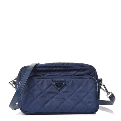 Prada Nylon Tessuto Impuntu Quilted Crossbody Bag Royal Blue 1 of 10