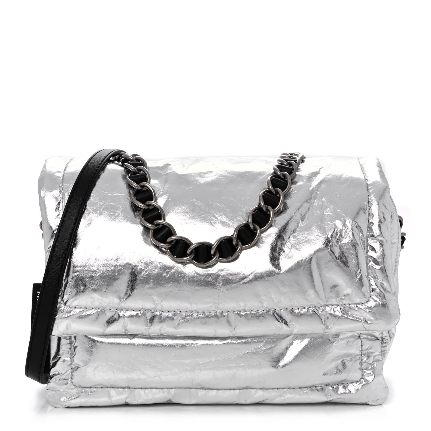 Marc Jacobs Metallic Lambskin The Pillow Bag Silver 1 of 10