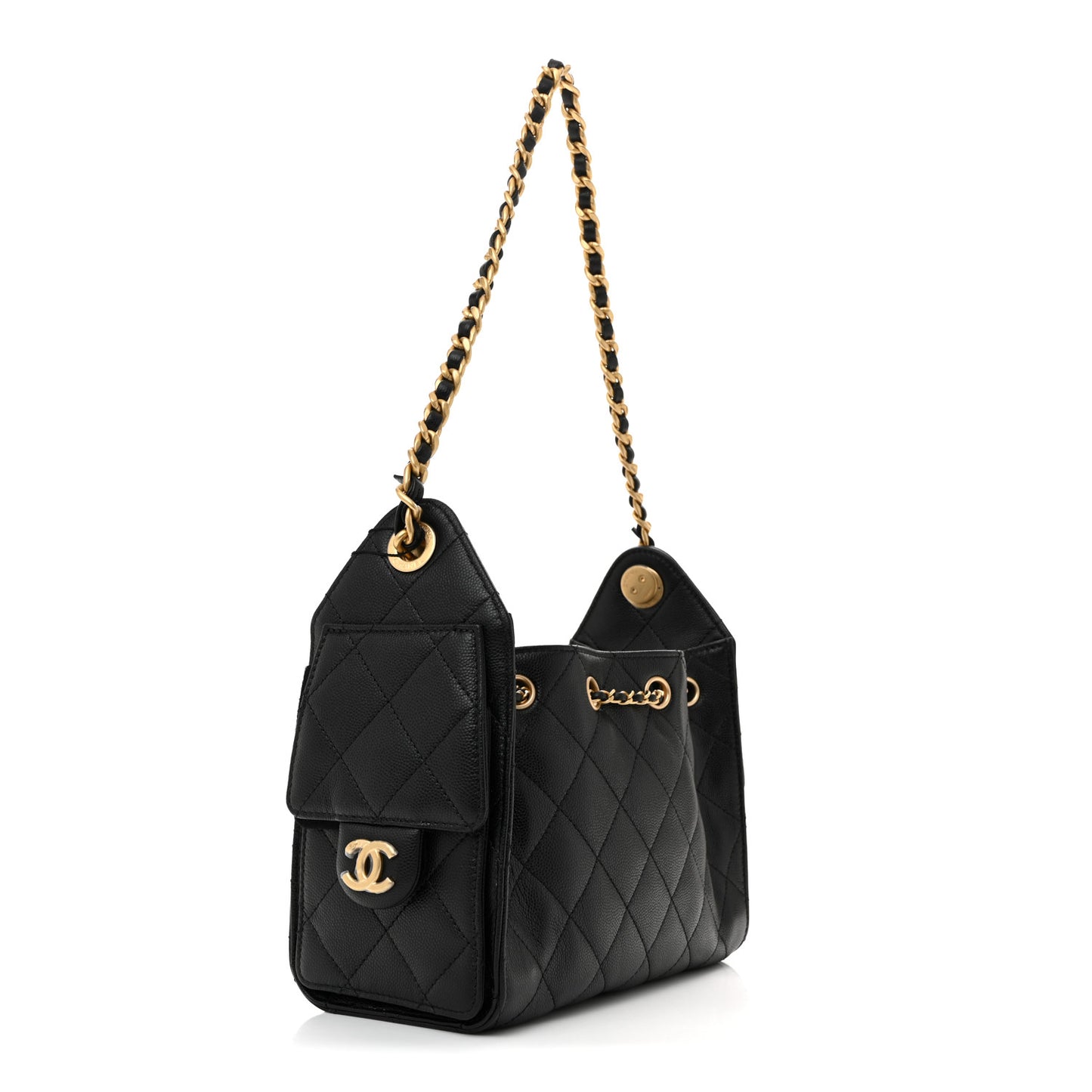 Caviar Quilted Mini Chanel 25 Handbag Black