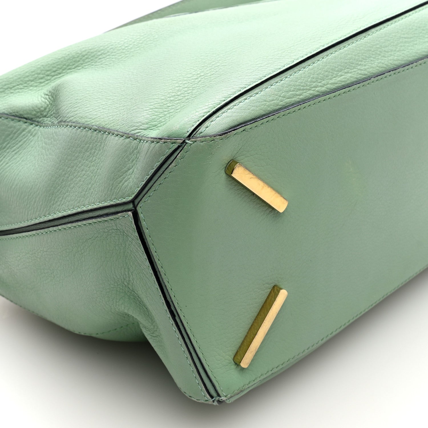 Loewe Calfskin Medium Puzzle Bag Sea Water Green 8 of 9