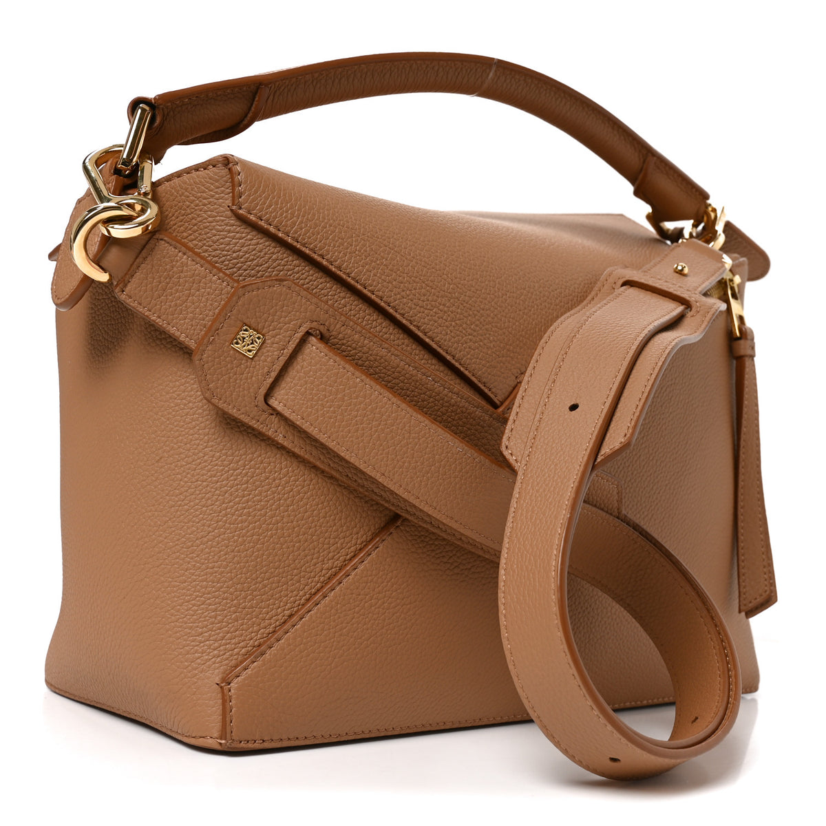 Loewe Grained Calfskin Medium Puzzle Edge Bag Toffee 3 of 9