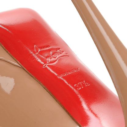 Christian Louboutin Patent Lady Peep 150 Pumps 37.5 Nude 6 of 6