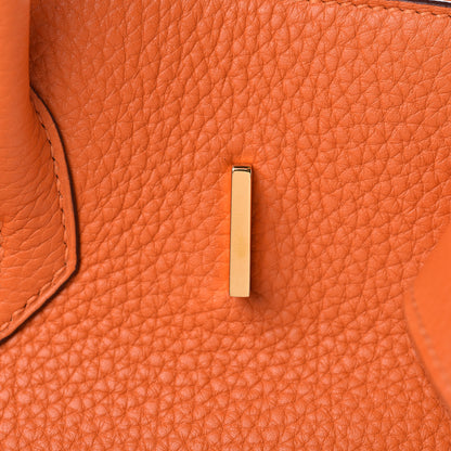 Hermes Taurillon Clemence Birkin 35 Orange 14 of 29