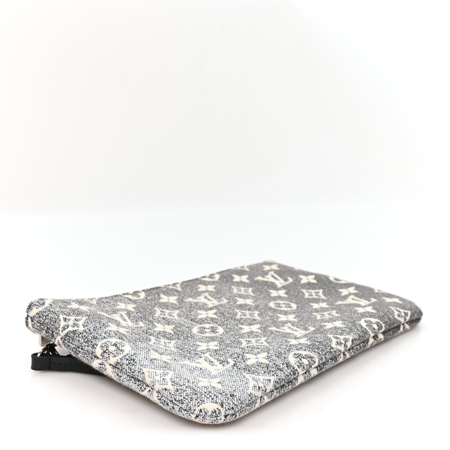 Denim Monogram Jacquard Neverfull MM GM Pochette Gray