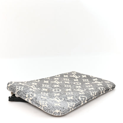 Louis Vuitton Denim Monogram Jacquard Neverfull MM GM Pochette Gray 4 of 6