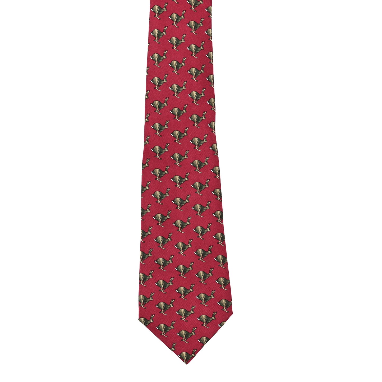 Silk Printed Mens Rabbit Neck Tie