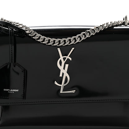 Saint Laurent Glazed Calfskin Medium Monogram Sunset Black 8 of 11