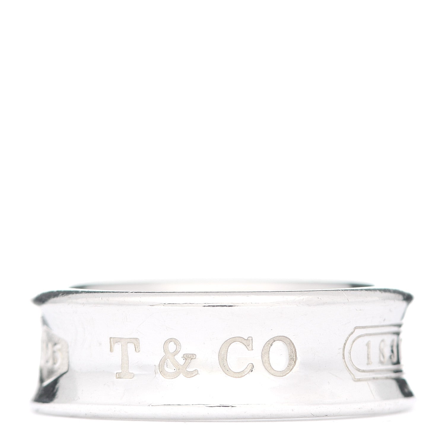 Tiffany Sterling Silver 1837 Band Ring 54 6.75 1 of 4