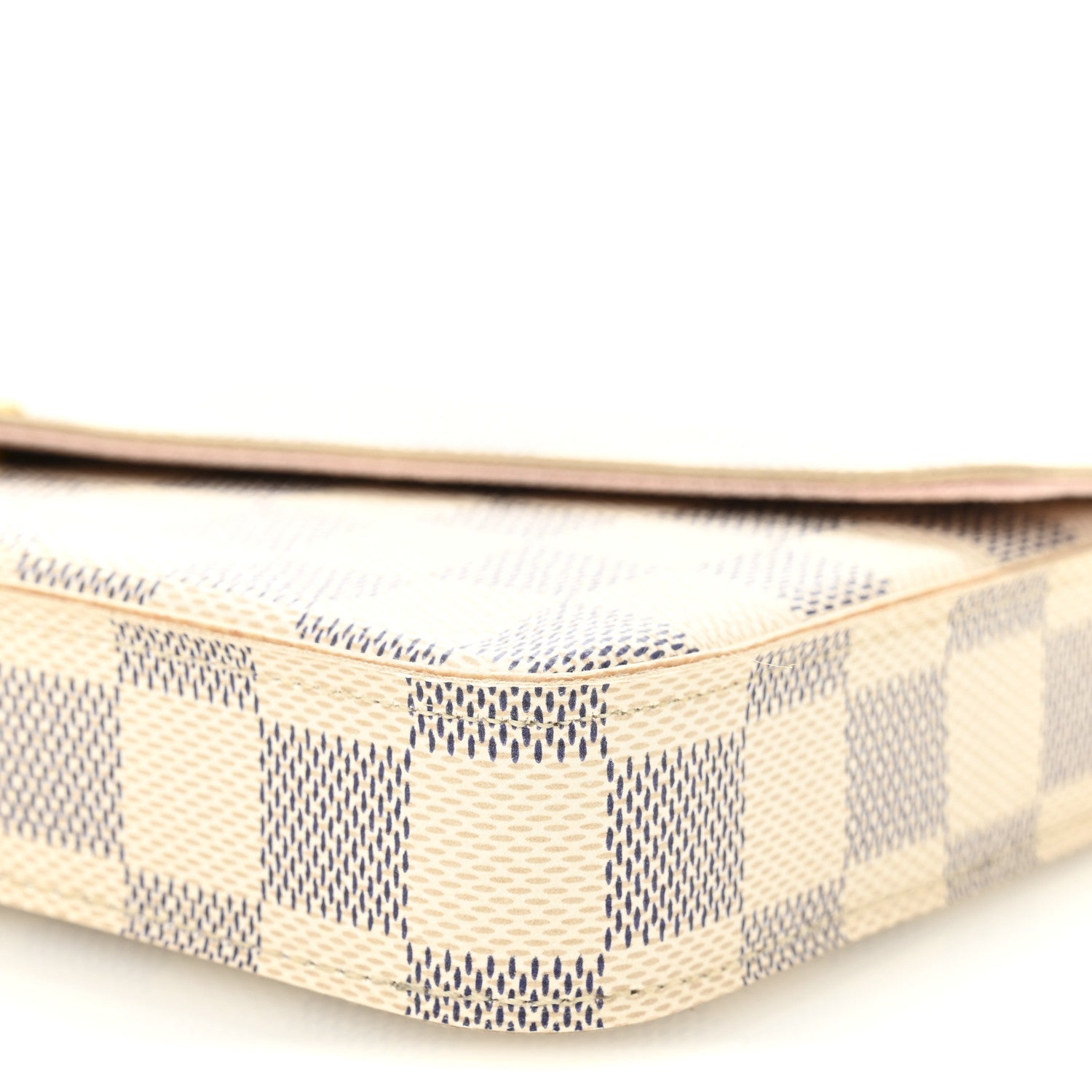 Louis Vuitton Damier Azur Pochette Felicie Chain Wallet Rose Ballerine 11 of 11