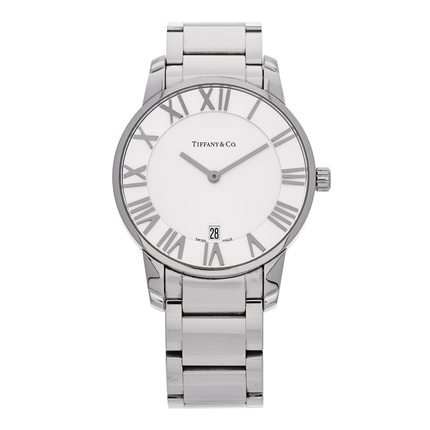 Stainless Steel 37mm Atlas 2-Hand Quartz Watch