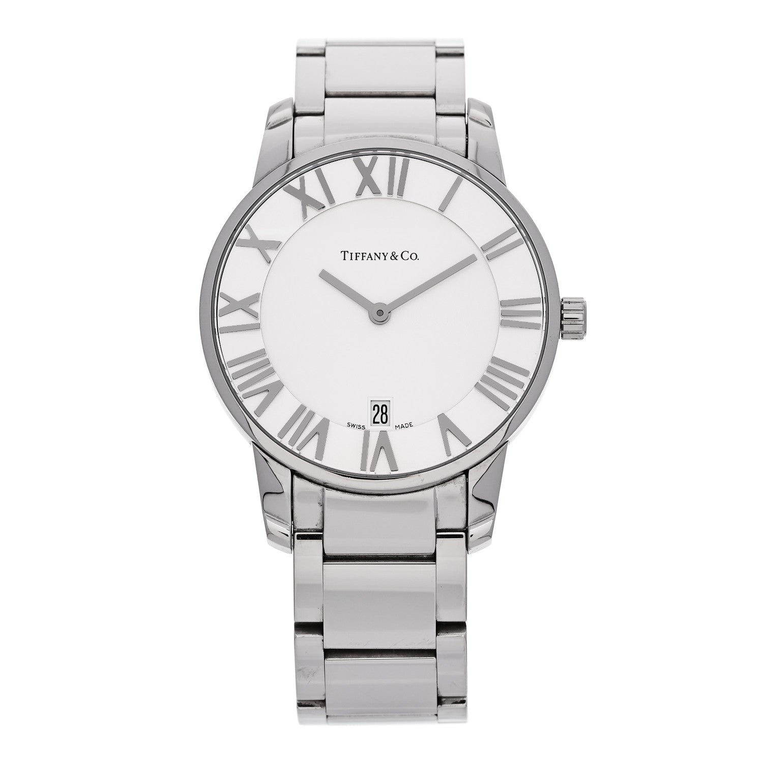 Tiffany Stainless Steel 37mm Atlas 2-Hand Quartz Watch 1 of 4