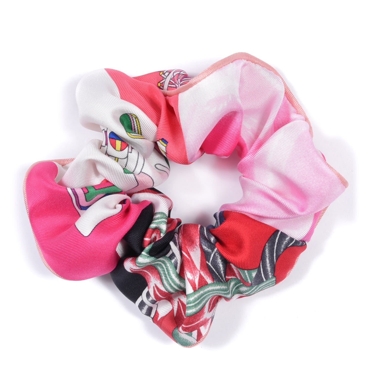 Hermes Silk Claudia Scrunchie Multicolore 1 of 3