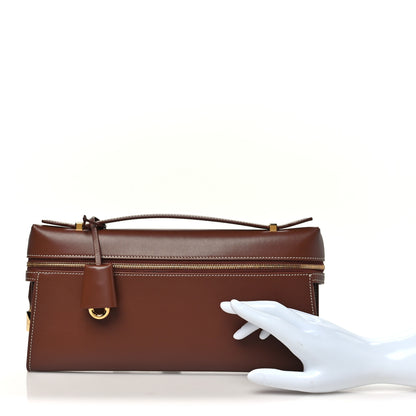 Loro Piana Smooth Calfskin Extra Clutch L29 Burnt Tan 3 of 10