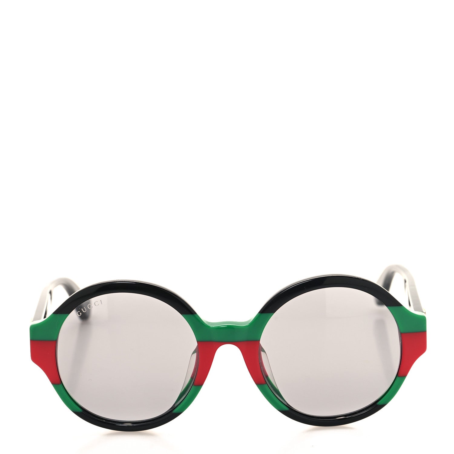 Gucci Round Web Sunglasses GG0280SA Black Green 2 of 8
