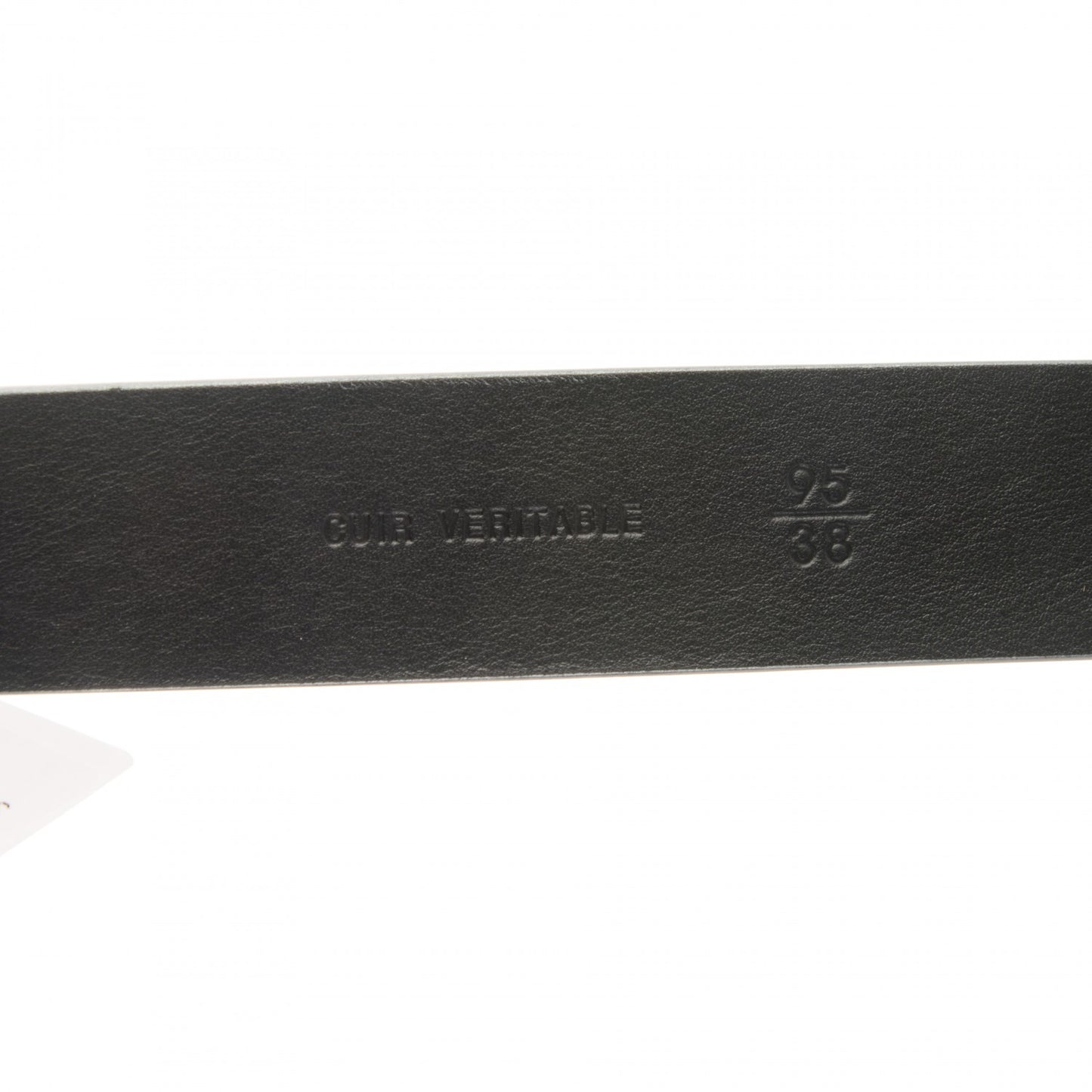 Calfskin CC Mirror Belt 95 38 Silver