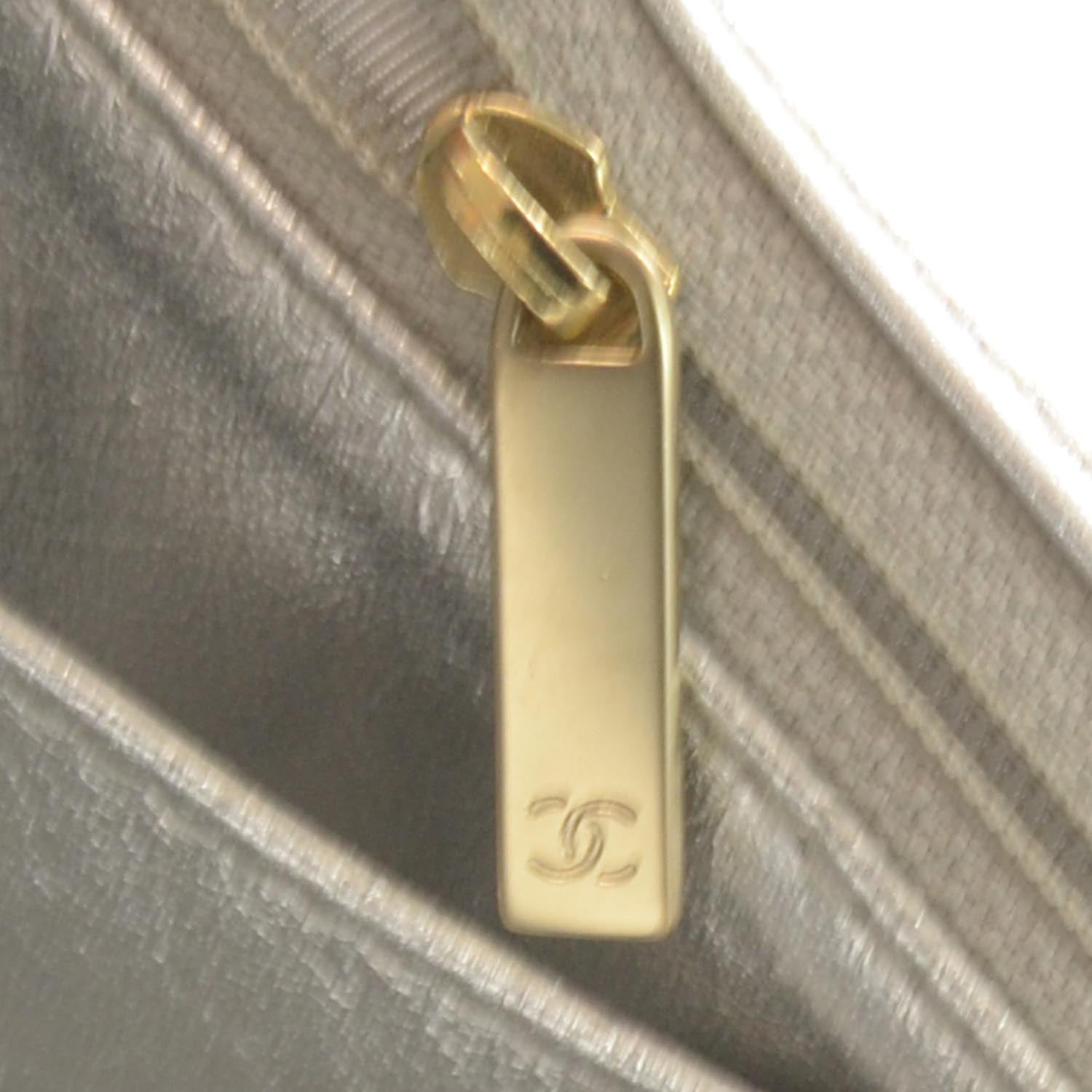 Chanel Lambskin Maxi Single Flap Metallic Silver 9 of 9