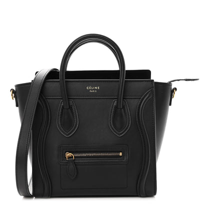 Celine Smooth Calfskin Nano Luggage Black 1 of 9