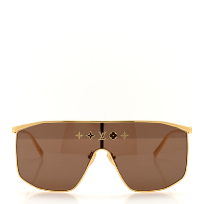 Louis Vuitton Metal LV Golden Mask Sunglasses Z1717U Gold 2 of 8