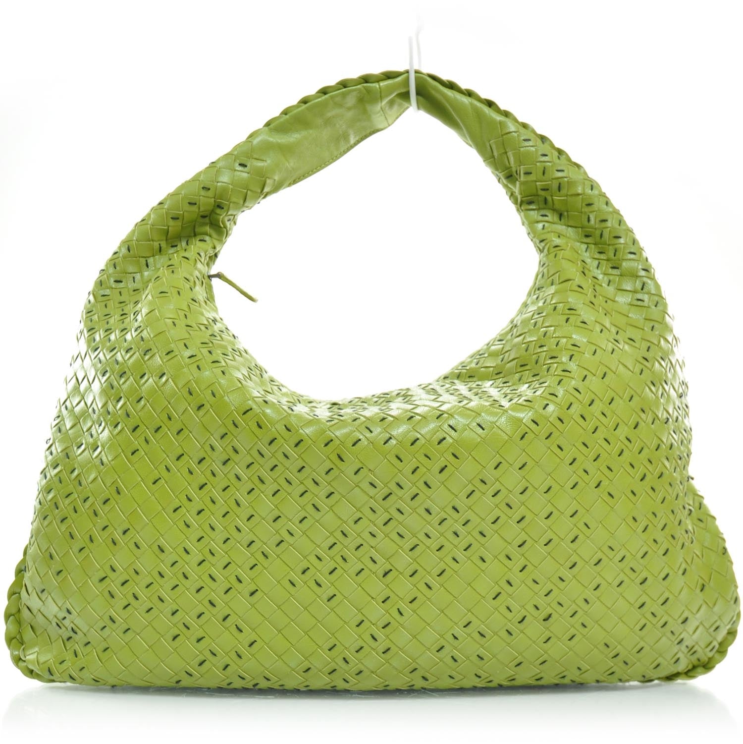 Bottega Veneta Shiny Calfskin Large Top Stitched Veneta Hobo 1 of 9