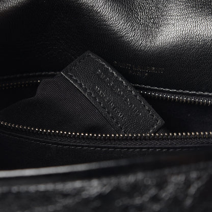 Saint Laurent Crinkled Calfskin Matelasse Monogram Medium Niki Chain Satchel Black 8 of 12