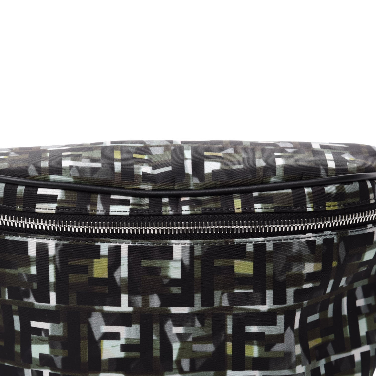 Fendi Nylon CamouFF Belt Bag Black Multicolor 10 of 10