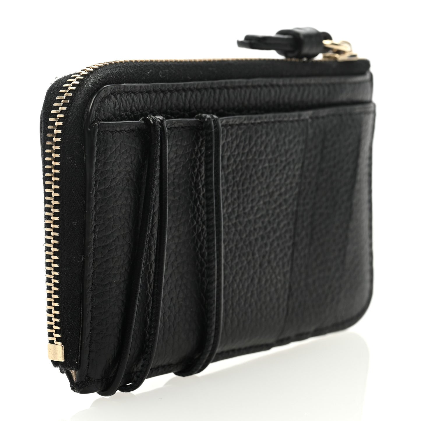 Calfskin Small Malou Purse With Card Slots Black
