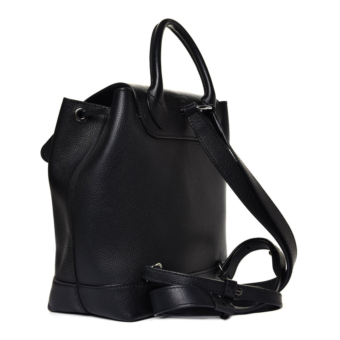 Calfskin Lockme Backpack Black