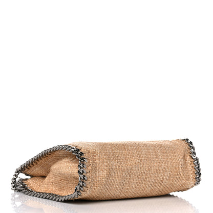 Stella McCartney Woven Raffia Mini Falabella Fold Over Natural 4 of 9