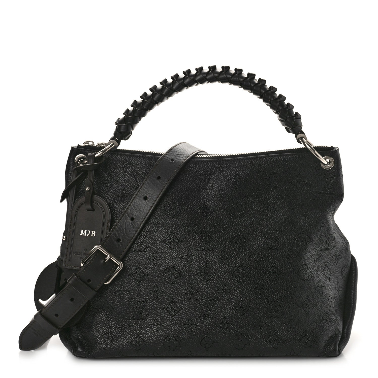 Louis Vuitton Mahina Beaubourg Hobo MM Black 1 of 9