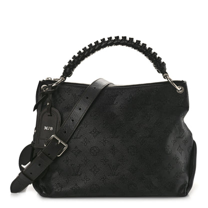 Louis Vuitton Mahina Beaubourg Hobo MM Black 1 of 9