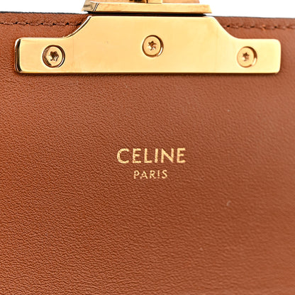 Celine Triomphe Canvas Calfskin Ava Shoulder Bag Tan 6 of 11