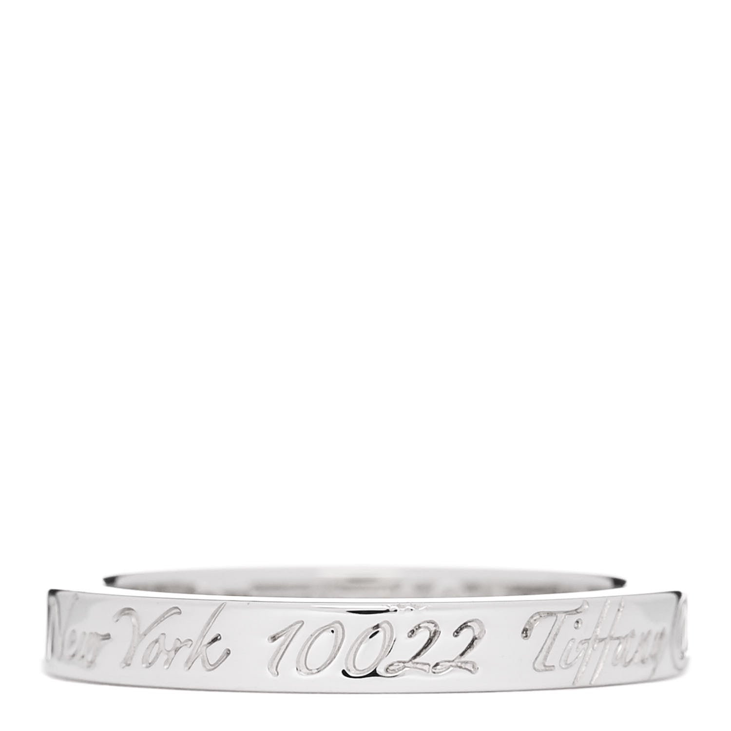 Tiffany Sterling Silver Narrow Notes Ring 53 6.25 1 of 4