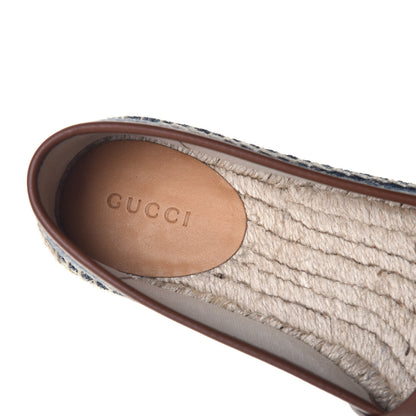 Gucci Denim GG Monogram Espadrilles 37 Blue Tea Cuir 7 of 9