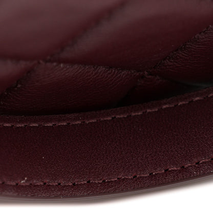 Chanel Lambskin Quilted Top Handle Classic Clutch With Chain Burgundy 11 of 11