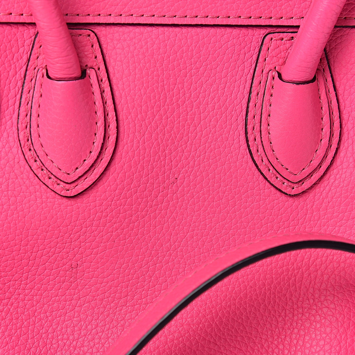 Celine Drummed Calfskin Nano Luggage Fluo Pink 11 of 14