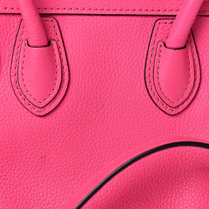 Celine Drummed Calfskin Nano Luggage Fluo Pink 11 of 14
