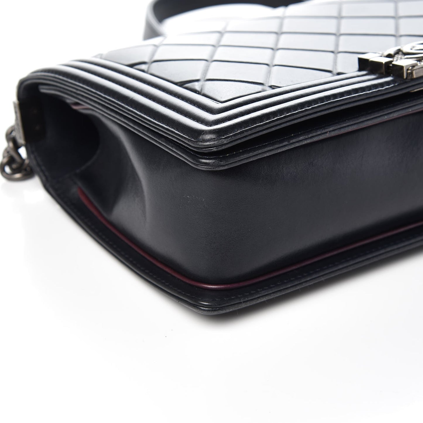 Calfskin Embossed New Medium Paris Salzburg Boy Flap Navy