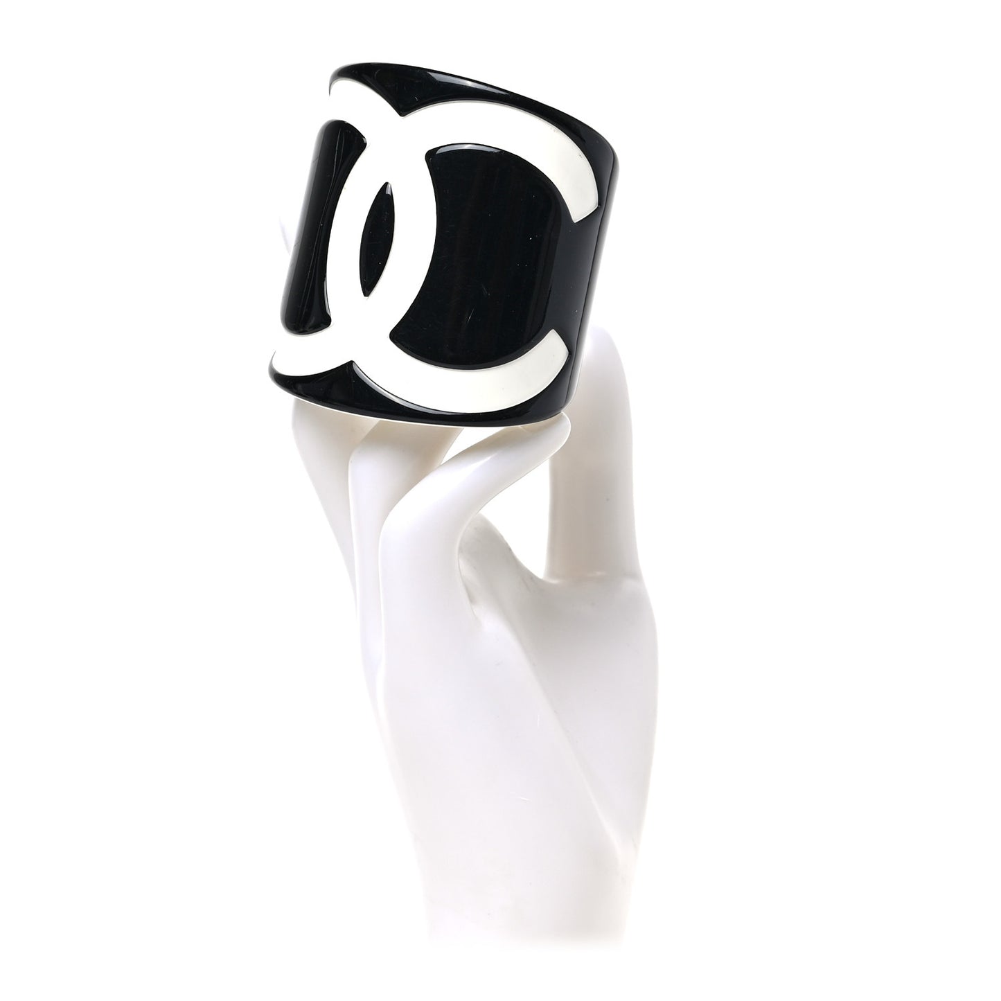 Resin CC Wide Cuff Black White