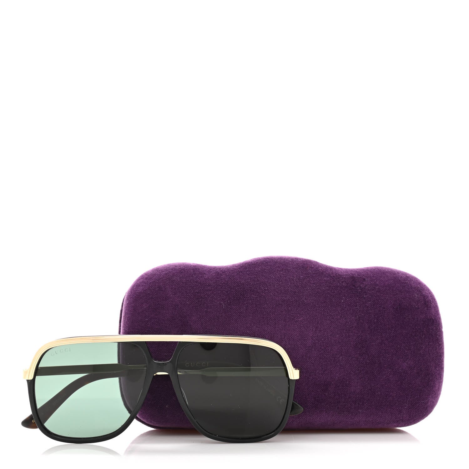 Gucci Squared Aviator GG Sunglasses GG0200S Black 8 of 8