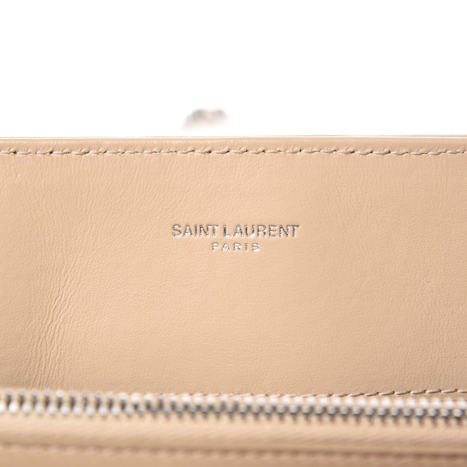 Saint Laurent Calfskin Y Quilted Monogram Large Loulou Shopper Nude Powder 6 of 14