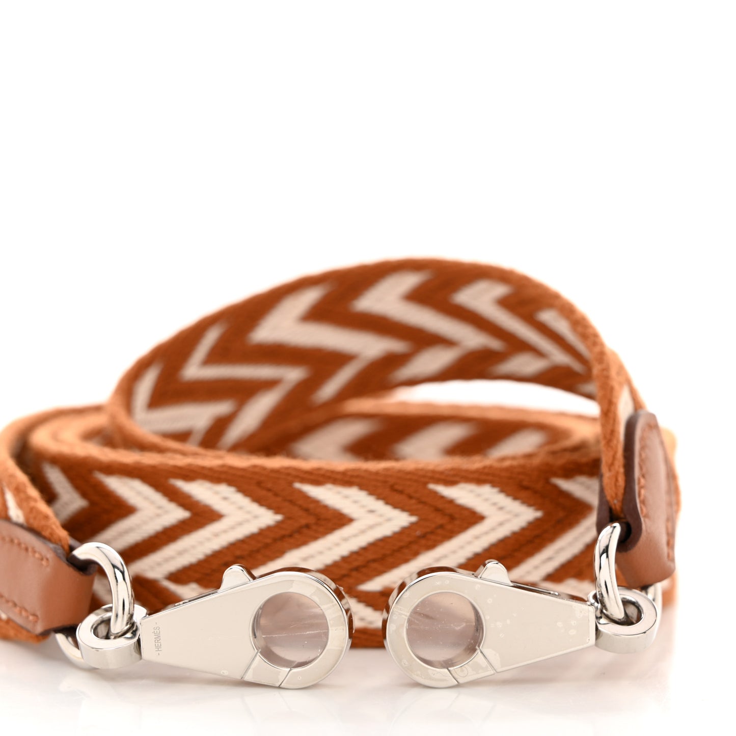 Toile Swift 25mm Sangle ZigZag Shoulder Strap Gold White